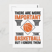 Carte Postale il y a des choses plus importantes que le basket-b (Devant / Derrière)