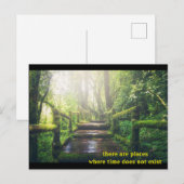 Carte Postale Il y a des endroits où le temps n'existe pas. (Devant / Derrière)