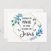Carte Postale Il y a le pouvoir au nom de Jésus (Devant / Derrière)