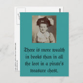 Carte Postale Il y a plus de richesse dans les livres... (Devant / Derrière)