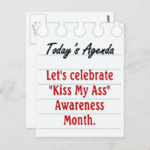 Carte Postale Il y a quelque chose dont vous devriez être au cou (Devant / Derrière)