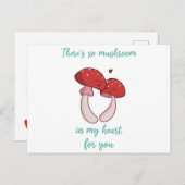 Carte Postale Il y a tellement de champignons dans mon coeur pou (Devant / Derrière)