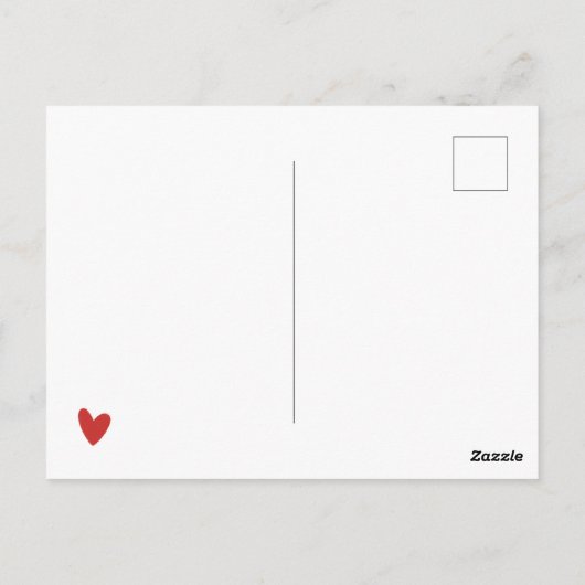 Carte Postale Il y a tellement de champignons dans mon coeur pou (Dos)