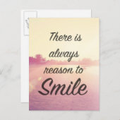 Carte Postale Il Y A Toujours Une Raison De Sourire (Devant / Derrière)
