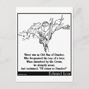 Carte Postale Il y avait un vieil homme de Dundee