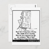 Carte Postale Il y avait une Jeune Dame de Norvège (Devant / Derrière)