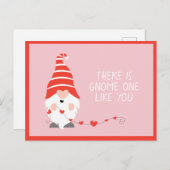 Carte Postale Il Y En A Un Gnome Comme Toi Rouge Rose (Devant / Derrière)