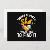 Carte Postale Il ya toujours une photo de Funny Billiards Pool P (Devant / Derrière)