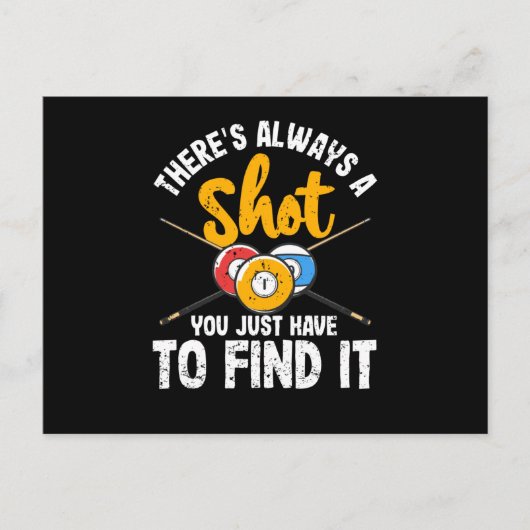 Carte Postale Il ya toujours une photo de Funny Billiards Pool P (Devant)