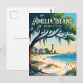 Carte Postale Île Amelia Floride (Devant / Derrière)