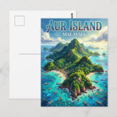 Carte Postale Île Aur Malaisie (Devant / Derrière)