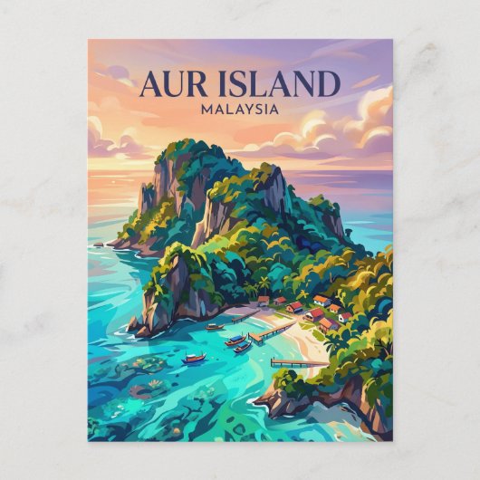 Carte Postale Île Aur Malaisie (Devant)