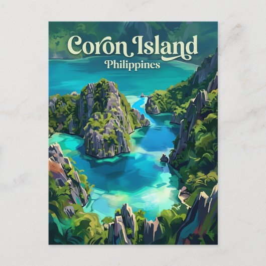 Carte Postale Île Coron Philippines (Devant)