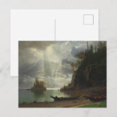 Carte Postale Île dans le lac (huile sur toile) (Devant / Derrière)