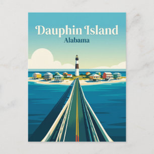 Carte Postale Île Dauphin USA