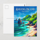 Carte Postale Île Dayang Malaisie (Devant / Derrière)