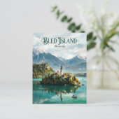 Carte Postale Île de Bled Slovénie (Debout devant)