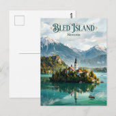 Carte Postale Île de Bled Slovénie (Devant / Derrière)