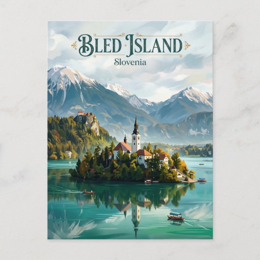 Carte Postale Île de Bled Slovénie (Devant)