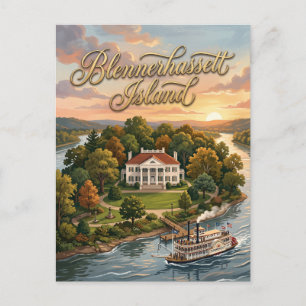Carte Postale Île de Blennerhassett Virginie-Occidentale