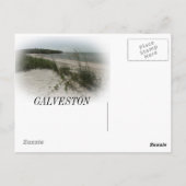 Carte Postale Île de Bolivar de plage de Galveston (Dos)