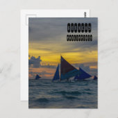 Carte Postale Île de Boracay aux Philippines (Devant / Derrière)