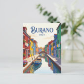 Carte Postale Île de Burano Italie (Debout devant)