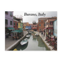 Île de Burano Italie Canal et bâtiments colorés