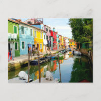 Île de Burano près de Venise, Maisons Arc en Ciel 