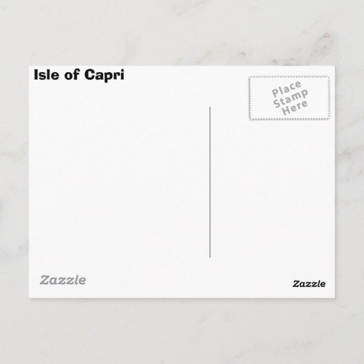 Carte Postale Île de Capri (Dos)