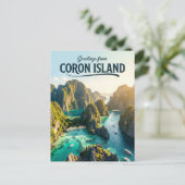 Carte Postale Île de Coron Philippines (Debout devant)