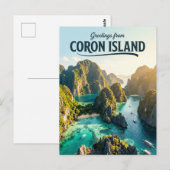 Carte Postale Île de Coron Philippines (Devant / Derrière)