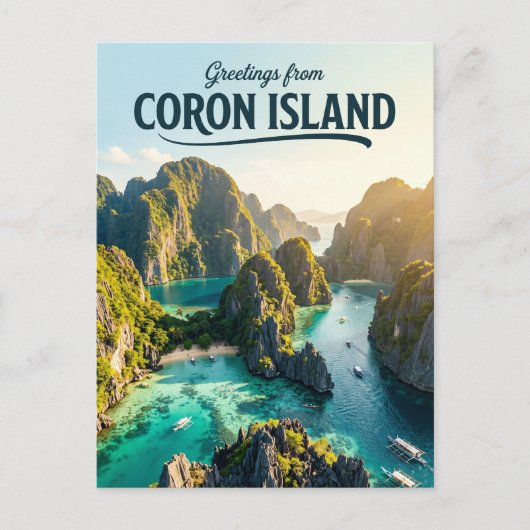 Carte Postale Île de Coron Philippines (Devant)