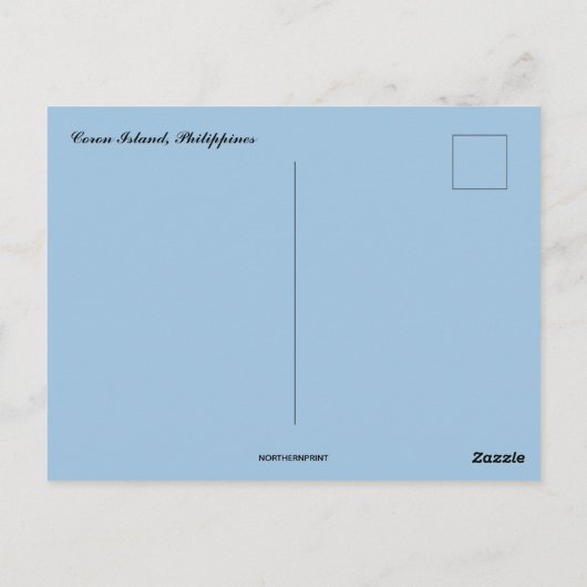 Carte Postale Île de Coron Philippines (Dos)