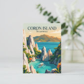 Carte Postale Île de Coron Philippines (Debout devant)