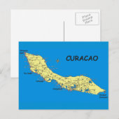 Carte postale île de Curacao au soleil (Devant / Derrière)