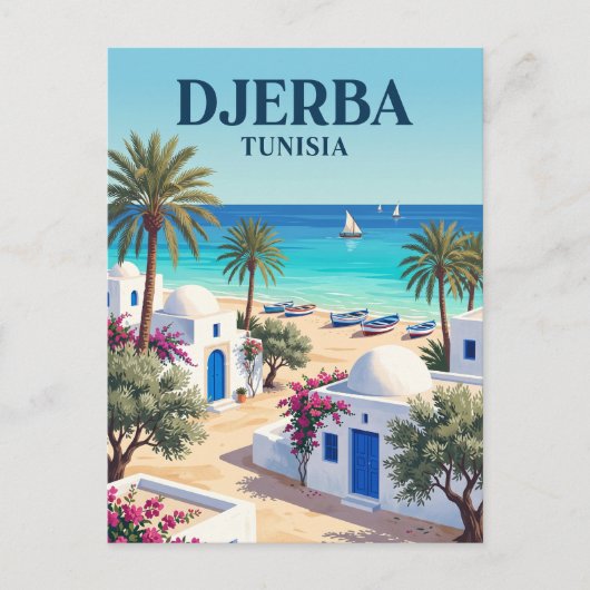 Carte Postale Île de Djerba Tunisie (Devant)
