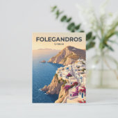 Carte Postale Île de Folegandros Grèce (Debout devant)
