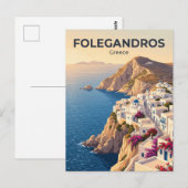 Carte Postale Île de Folegandros Grèce (Devant / Derrière)