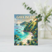 Carte Postale Île de Gaya Malaisie (Debout devant)