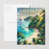 Carte Postale Île de Gaya Malaisie (Devant / Derrière)