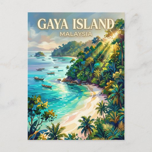 Carte Postale Île de Gaya Malaisie (Devant)