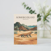 Carte Postale Île de Komodo Indonésie (Debout devant)