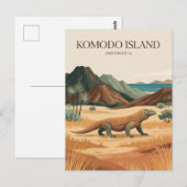 Carte Postale Île de Komodo Indonésie (Devant / Derrière)