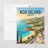 Carte Postale Île de Kos Grèce (Devant / Derrière)