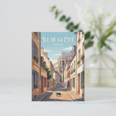 Carte Postale Île de la Cité France (Debout devant)