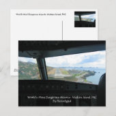 Carte Postale Île de la Madère, les aéroports les plus dangereux (Devant / Derrière)