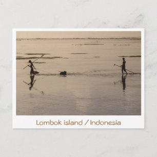Carte Postale Île de Lombok / Indonésie images monochromes
