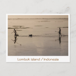 Carte Postale Île de Lombok / Indonésie images monochromes