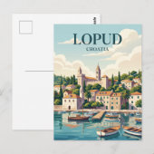 Carte Postale Île de Lopud Croatie (Devant / Derrière)
